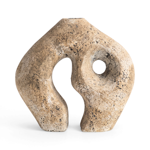 Jarrón de Cerámica Terracota Jumbo para Mesa, Decoración Rústica para el Hogar Estilo Wabi-Sabi - Product Image 1