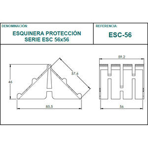 ESC ชุดอุปกรณ์ป้องกันมุม56มม. ESC-56ป้องกันขอบรีไซเคิลได้ - Product Image 4