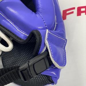 Protection de tête réglable Winning Purple pour l'entraînement de Muay Thai, logo personnalisé, visage ouvert, arts martiaux MMA, OEM - Product Image 4
