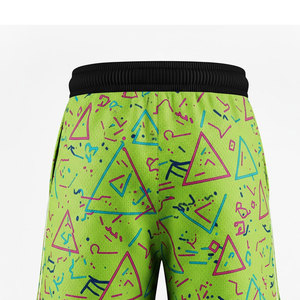 Shorts d'entraînement décontractés pour hommes en satin respirant, imprimés par transfert thermique, écologiques, séchage rapide, légers, performance optimale - Product Image 4