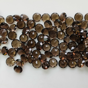 Cuarzo Ahumado Natural de 7MM, Corte Brillante Redondo, Gema Suelta de la Mejor Calidad para la Fabricación de Joyas - Product Image 4