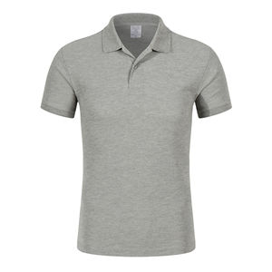 Hombres gris para Polos de alta calidad de secado rápido transpirable personalizado de talla grande sólido todos los nuevos diseños de tela de punto al por mayor - Product Image 1