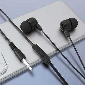 Conector auricular negro de 3,5mm con interfaz de micrófono - Product Image 2