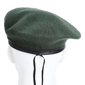 High Quality Fashion Outdoor Activities Adjustable Size Beret Leather Binding <b>Fabric</b> Binding Tactical Training <b>Wool</b> Beret ronpex - Product Image 4