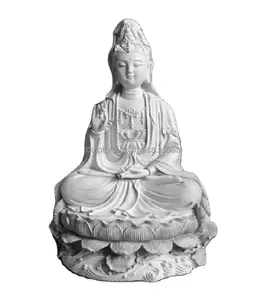 Wholesale Custom Hand Carved Kuan Yin stone statue female buddha statue guan yin buddha marble statue