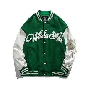 Mayorista Chaqueta Varsity Hombre Cuello Alto Estilo Callejero Cremallera Diseño Precios al por mayor - Product Image 2