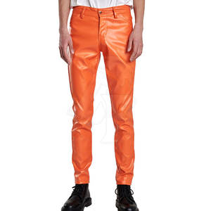 Pantalon en cuir pour hommes avec logo personnalisé Pantalon en cuir au design unique Vente en gros - Product Image 1