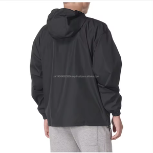 Veste bomber coupe-vent légère en polyester pour homme, veste coupe-vent, demi-zip, sweat-shirt en nylon, survêtement en nylon - Product Image 4