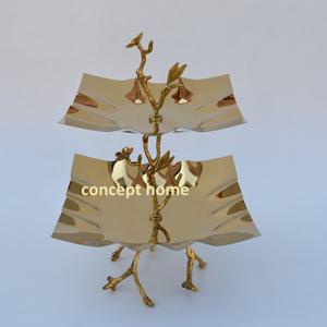 Soporte para Pastel de Acero Inoxidable al por Mayor de Fábrica, Diseño Elegante y Lujoso de Mariposa Dorada, Ecológico para Decoración de Pasteles - Product Image 6