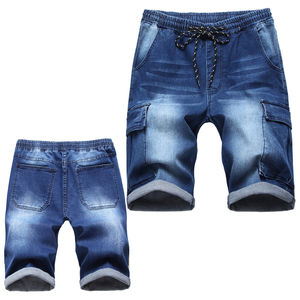 Short en jean pour hommes de haute qualité nouveau Style de rue délavé bleu déchiré Design 100% coton motif solide tissage non tissé - Product Image 4