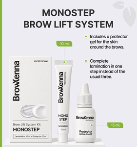 BrowXenna ®   Kit de Sistema de Lifting de Cejas MonoStep, Laminación 10 ml + Protector 15 ml - Product Image 1