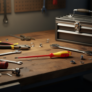 Knipex VDE 180mm Burnished <b>Screwdriver</b> for Slotted Screws - Product Image 3