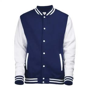 แจ็กเก็ตบอมเบอร์สำหรับผู้ชายเสื้อแจ็กเก็ตเบสบอลผ้าคอตตอนพิมพ์ลายออกแบบได้ตามต้องการ - Product Image 2