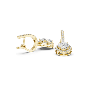 Boucles d'oreilles en diamant de laboratoire 4.022 CT pour femmes, clarté VVS-VS EF, or 18KT, 14KT, 10KT et argent 925, or rose, or jaune, or blanc - Product Image 5