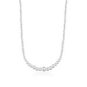 Collar de Plata de Ley 925, Collar Grueso con Dije, el Más Vendido, Cadena de Bolas, Joyería Fina para Mujer - Product Image 1