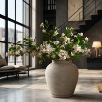 Realistischer Künstlicher Lila Jasmin-Blumenzweig, Künstlicher Blumenzweig mit Grünen Blättern für Moderne Loft- und Farmhaus-Dekoration
