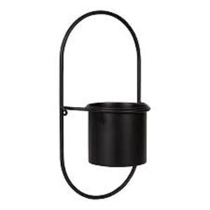 Maceta colgante para decoración de interiores, maceta de Color negro para decoración del hogar, hecha a mano a granel, maceta montada de diseño Simple - Product Image 1