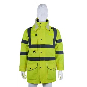 แจ็กเก็ตนิรภัยสะท้อนแสงสีเหลืองมะนาวสำหรับใส่ทำงาน - Product Image 4