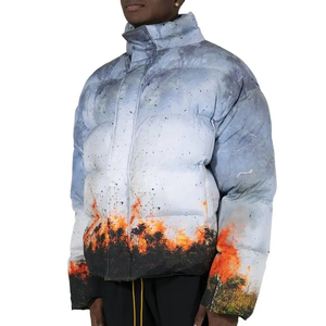 Wholesale New Fashion Premium Quality Men's <b>Waterproof</b> Puffer <b>Jackets</b> for Winter Customizable Stand Collar <b>Long</b> Sleeves Custom - Product Image 1