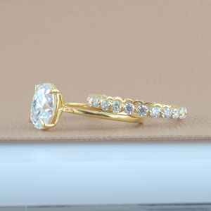 Oval Cut Diamond Unique Style Bridal <b>Set</b> <b>For</b> <b>Women</b> - Product Image 6