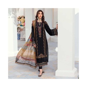 Robes de soirée de travail à broderie lourde Style pakistanais et indien Salwar Kameez robe trois pièces 2024 - Product Image 1