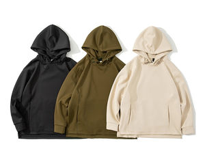 เสื้อฮู้ดดี้ & เสื้อสเวตเตอร์ผ้าคอตตอนโอเวอร์ไซส์สำหรับผู้ชาย350Gsm มีน้ำหนักมากกำหนดโลโก้ได้เองพิมพ์ลายสีทึบ - Product Image 1