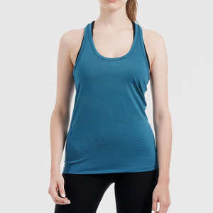 Camiseta deportiva de secado rápido para mujer, con tela elástica transpirable, corte ajustado, sin mangas, para entrenamiento, correr y hacer ejercicio. - Product Image 1