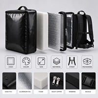 Sac à dos isotherme pour livraison de nourriture 85L, imperméable, grande capacité, OEM ODM, logo personnalisé, sac thermique pour livraison à vélo