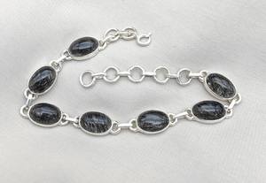 Black Rutile Quartz 925 Sterling Silver <b>Bracelet</b> Adjustable Gemstone For Women Artisan <b>Boho</b> Ethnic Jewelry Fashion - Product Image 4