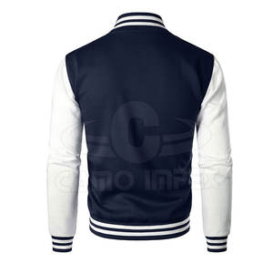 Venta caliente de encargo de los hombres Letterman chaquetas Varsity chaqueta con estilo único logotipo frontal Precio al por mayor - Product Image 3