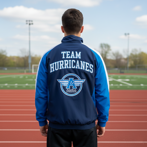 Veste bomber unisexe vintage imperméable coupe-vent à capuche épaisse pour l'hiver, football - Product Image 2