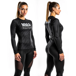 Rash Guards BJJ personalizados Impresión por sublimación Premium Durable MMA Rash Guards Ideal para entrenamiento y ropa de competición - Product Image 1