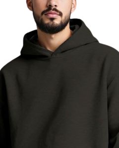 Ensemble survêtement molletonné vert olive foncé pour homme, sweat-shirt à capuche décontracté d'hiver, pantalon de survêtement, streetwear pour homme - Product Image 4