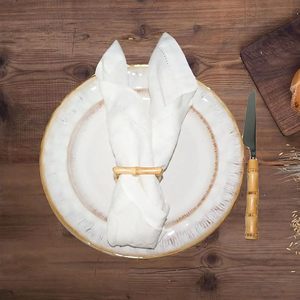 Rond de serviette en bambou fait à la main rond de serviette naturel pour la décoration de fête réunions de famille ajouter une touche élégante votre table à manger - Product Image 3