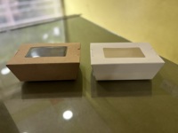 Boîtes alimentaires jetables écologiques Récipients à lunch en papier kraft pour repas chauds et froids à emporter avec matériau de couleur personnalisée