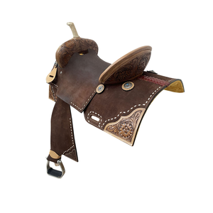 ร้อนขายหนังทำตะวันตกหนังอานม้าที่มีการออกแบบที่กำหนดเองสำหรับม้า Ridding ใช้ - Product Image 3