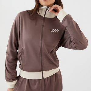 Sweat-shirt pour femmes de haute qualité avec design à blocs de couleur pour les acheteurs en gros, prix d'usine 2026 avec logo personnalisé et manches longues - Product Image 1