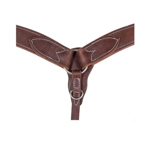 Selle occidentale usinée Baril noir Roping Collier de poitrine en cuir pour chevaux Trail Pleasure Halters - Product Image 2