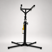 Support de projecteur de scène robuste à manivelle, tour de levage réglable en hauteur avec treuil et barre en T pour DJ, discothèque, événement, système audio, structure de scène