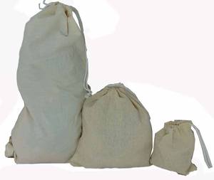 Sac pochette écologique en coton à cordon biodégradable et réutilisable avec logo personnalisé au meilleur prix vente en gros petite toile unisexe - Product Image 1