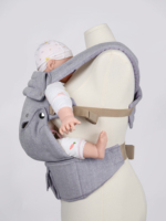 Porte-bébé violet en gros, en coton doux, réglable, pour portage frontal, compact et pliable, offre OEM