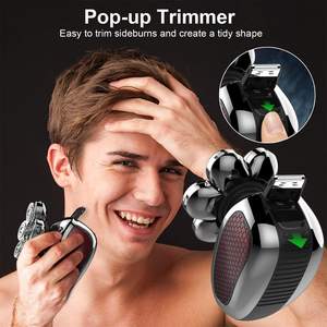 Rasoir électrique sans fil étanche avec tête détachable, tondeuse à joues IPX7 USB pour hommes chauves, pour le soin du visage et du corps, idéal pour les camping-cars - Product Image 4
