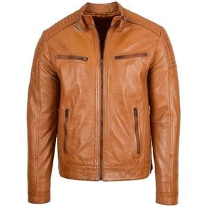 High Street Style <b>Winter</b> Windproof Waterproof Breathable Sustainable Genuine <b>Leather</b> <b>Jacket</b> Men's OEM Service High Fashion - Product Image 1