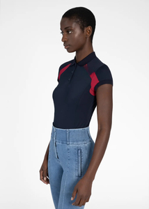 Camiseta de Manga Corta para Mujer, Ligera, Transpirable, de Tela Elástica, para Equitación, Capa Base Deportiva, OEM - Product Image 2