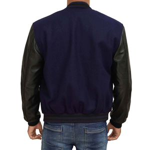 Personalizable College Letterman chaqueta patrón único decoración bordado Logo Stand Collar mangas de cuero-Nuevo diseño Varsity - Product Image 5