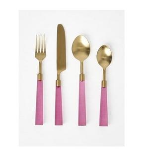 Ensemble de couverts de service à salade en acier et résine de luxe exclusif Moon Rise Craft pour fête-Fait à la main classique - Product Image 1