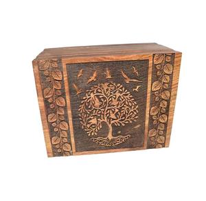Handmade Tree of Life Urns <b>for</b> Human <b>Ashes</b> Adult Large Cremation Wooden Urns Engraved - Product Image 1
