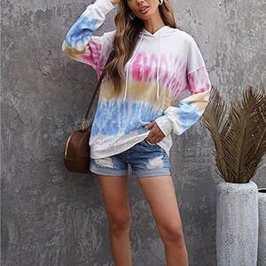 Women <b>Tie</b> <b>Dye</b> <b>Hoodie</b> Loose Fit Soft Cotton Fabric Pullover Casual Style Bulk Supplier Women <b>Tie</b> <b>Dye</b> <b>Hoodie</b> - Product Image 5