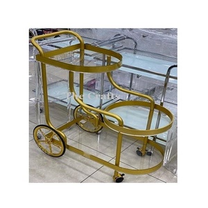 Chariot de service de couleur gris fer Ensemble de trois chariots de service de nourriture de taille et de forme personnalisées à vendre - Product Image 5