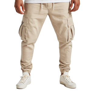 กางเกงคาร์โก้ผู้ชายผ้าทวิลคุณภาพพรีเมี่ยมตัดทันสมัยสายรัดเอวยืดและกระเป๋าอเนกประสงค์ที่เหมาะสำหรับสวมใส่ในชีวิตประจำวัน - Product Image 6